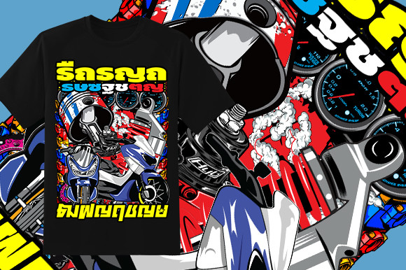 Thai-Look-Cartoon-TShirt-Design-Graphics